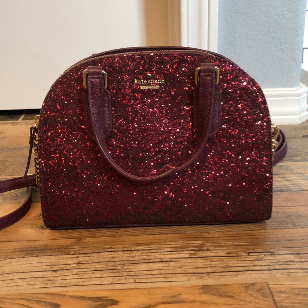 NEW WO Tags Kate Spade ♠️ sparkle red purse